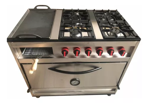 COCINA IND 4 HORNALLAS CON PLANCHA | Ronga HOGAR