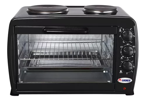 HORNO ELECTRICO EV-45H Anafe Color negro | Ronga HOGAR