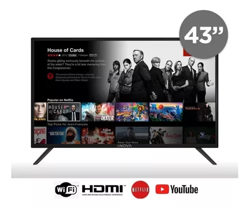 SmartTV eNOVA 43" LED FullHD Netflix Narrow Border